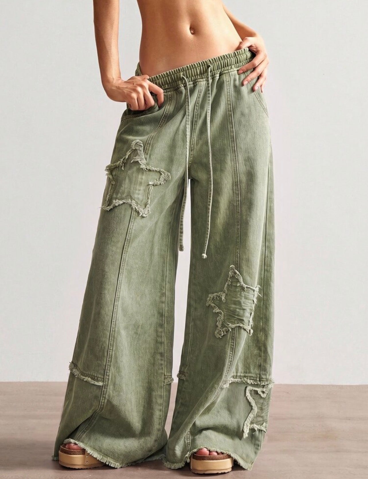 Pant con bordado flores