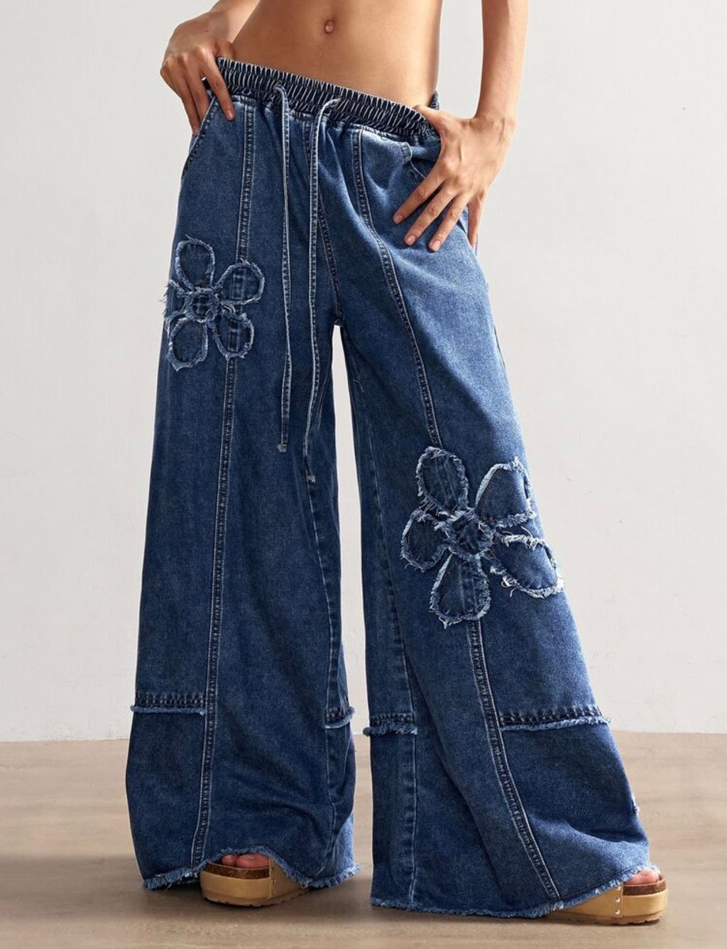 Pant con bordado flores